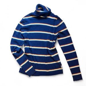 Wrangler Ribbed Cotton Striped Turtleneck - S